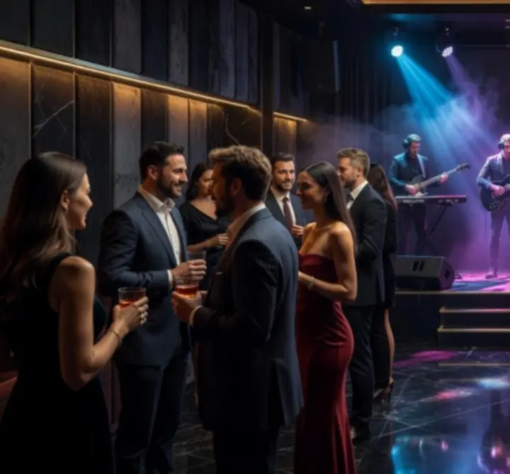 Élő zenekar és DJ fellépés egy modern bárban a VBA-ben